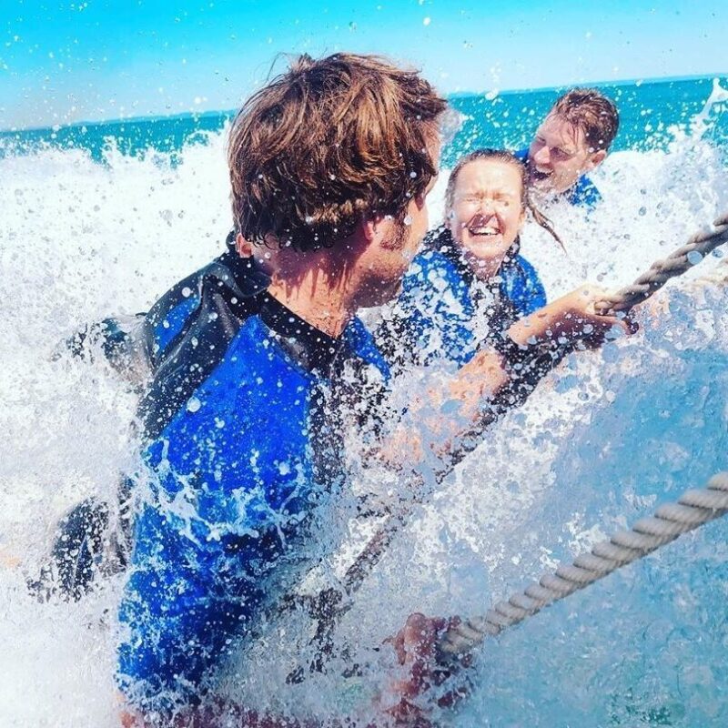 Boom netting Dolphin Wild Island Cruises Moreton Bay