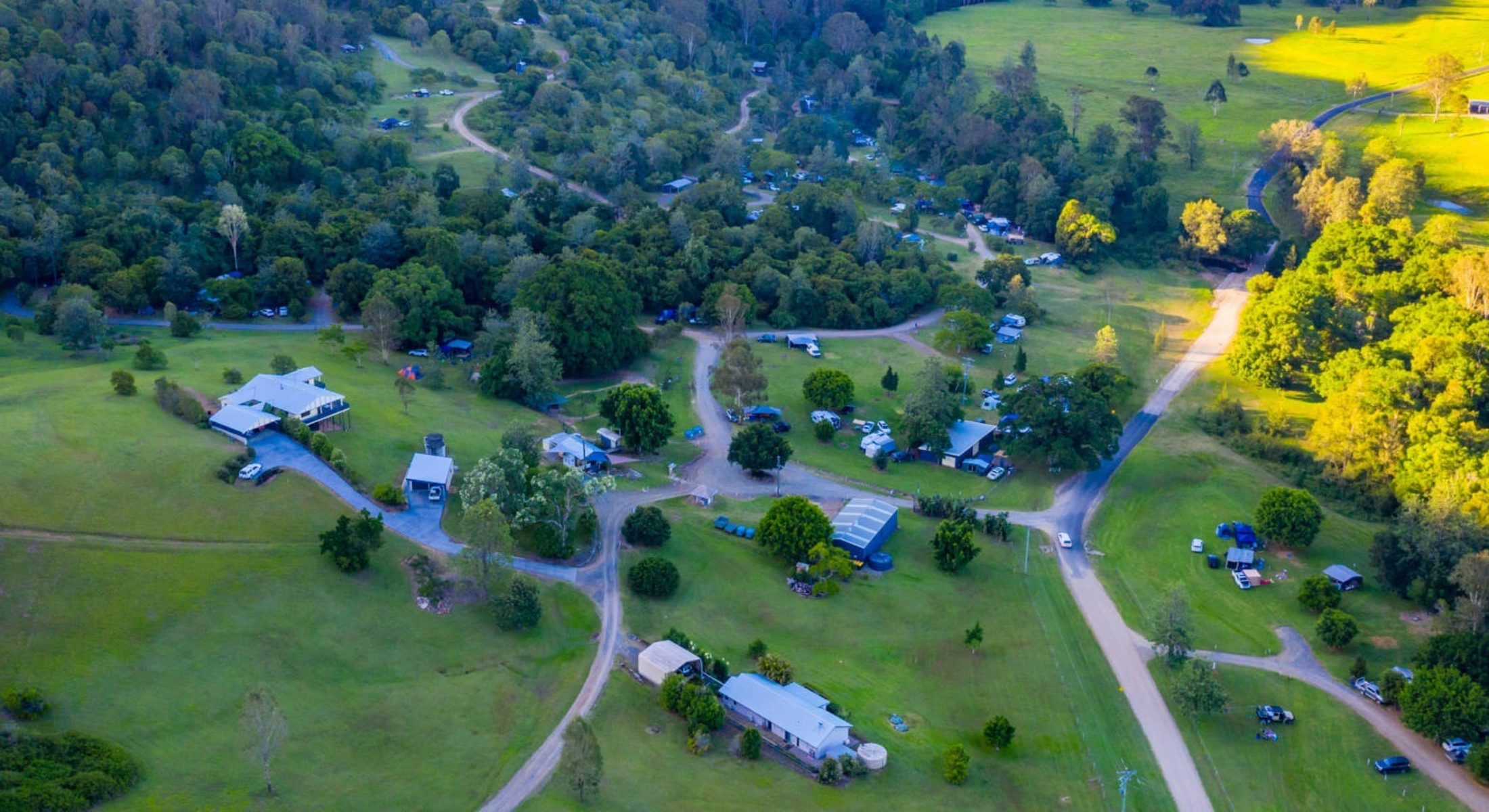 Neurum Creek Bush Retreat Drone Woodford Country Pet Friendly Camping North Brisbane Queensland