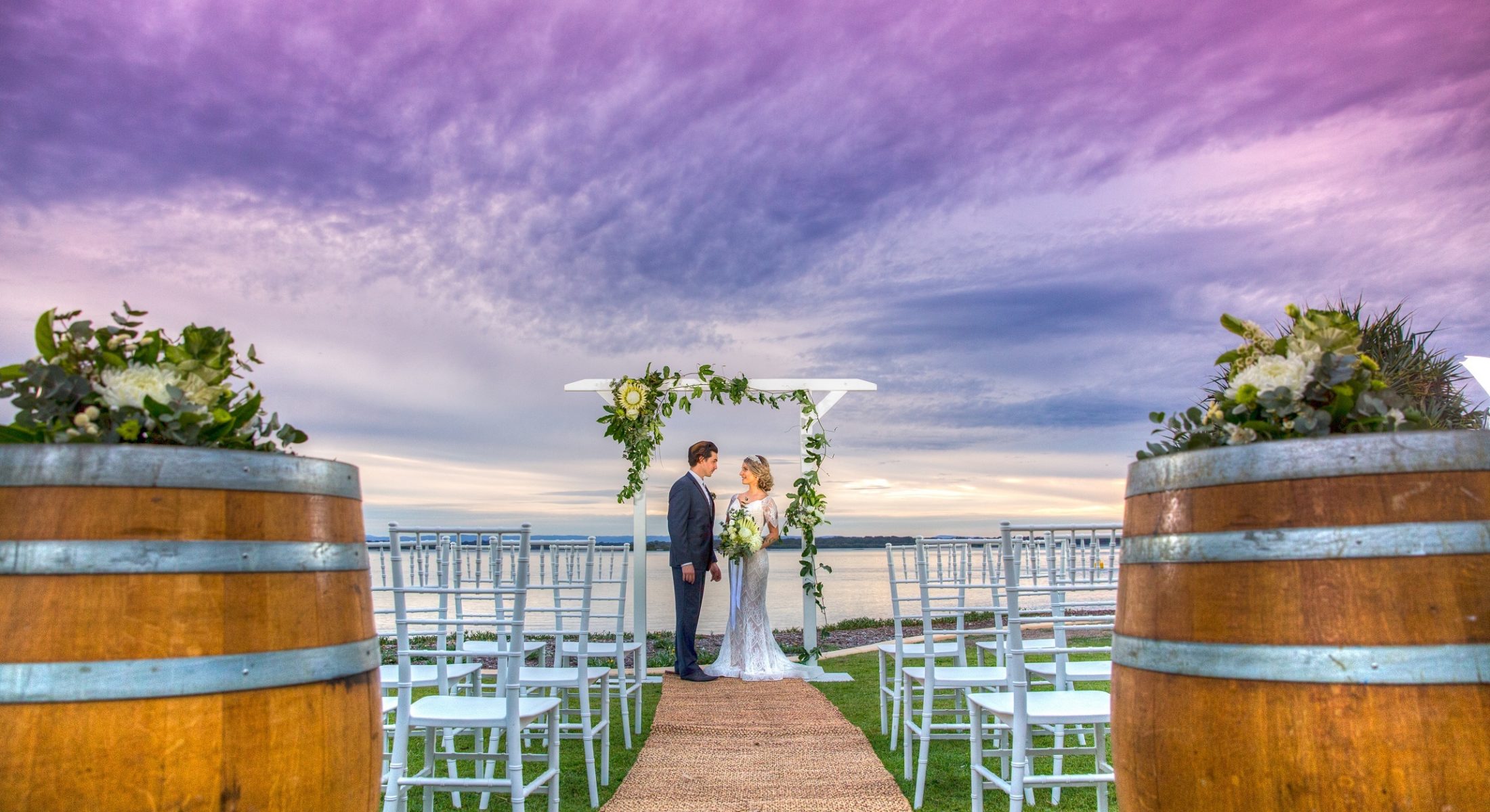 Moreton Bay Region Bayside Weddings Purple Sky