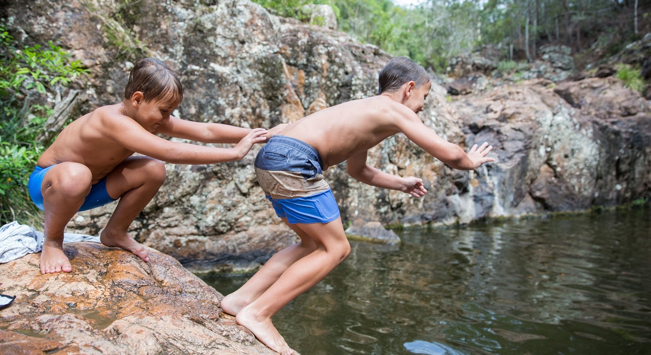 Rocky Hole Kids Swimming Mt Mee Moreton Bay Region Brisbane Queensland