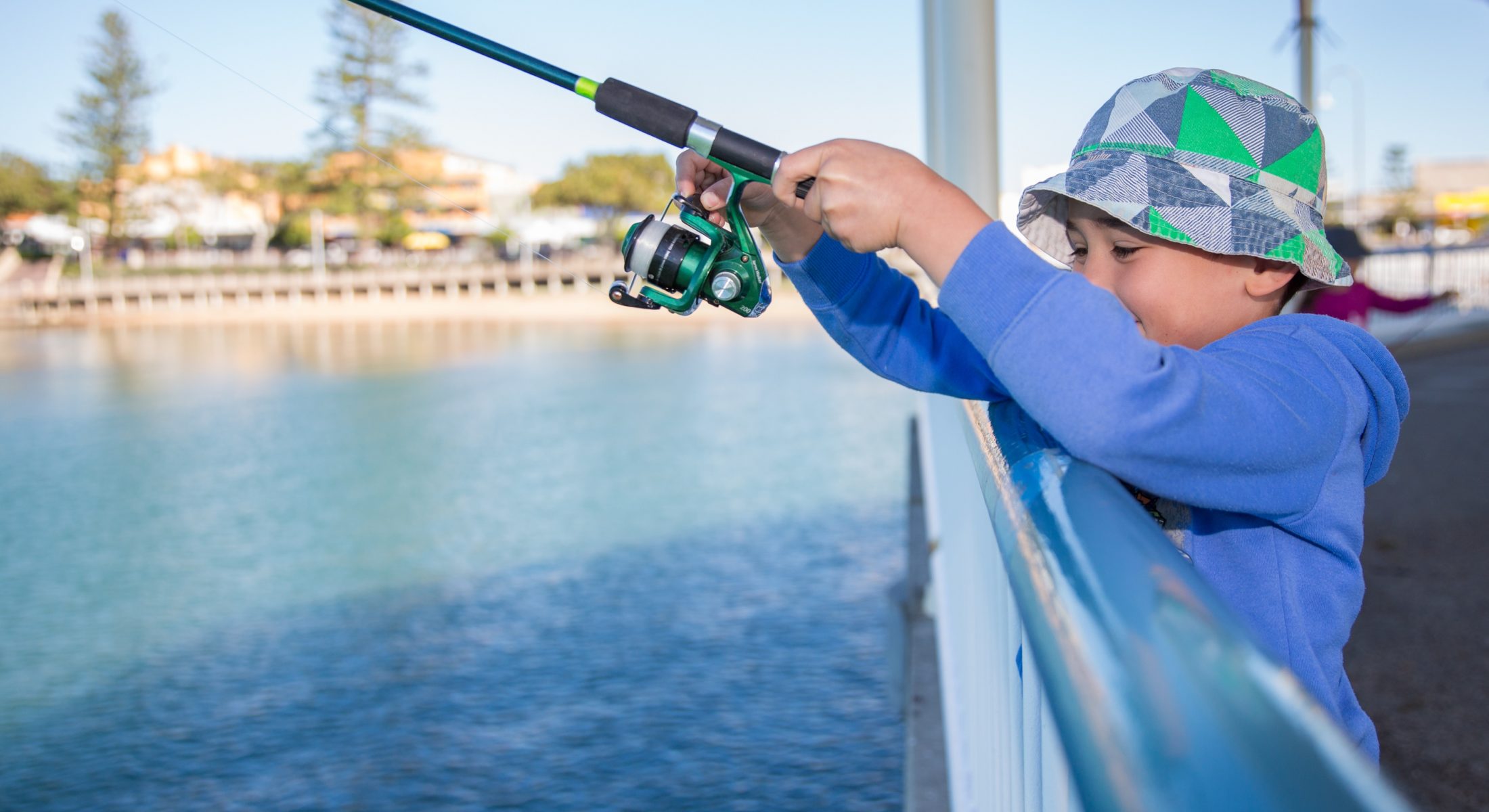 Boy Fishing Redcliffe Jetty Moreton Bay Region