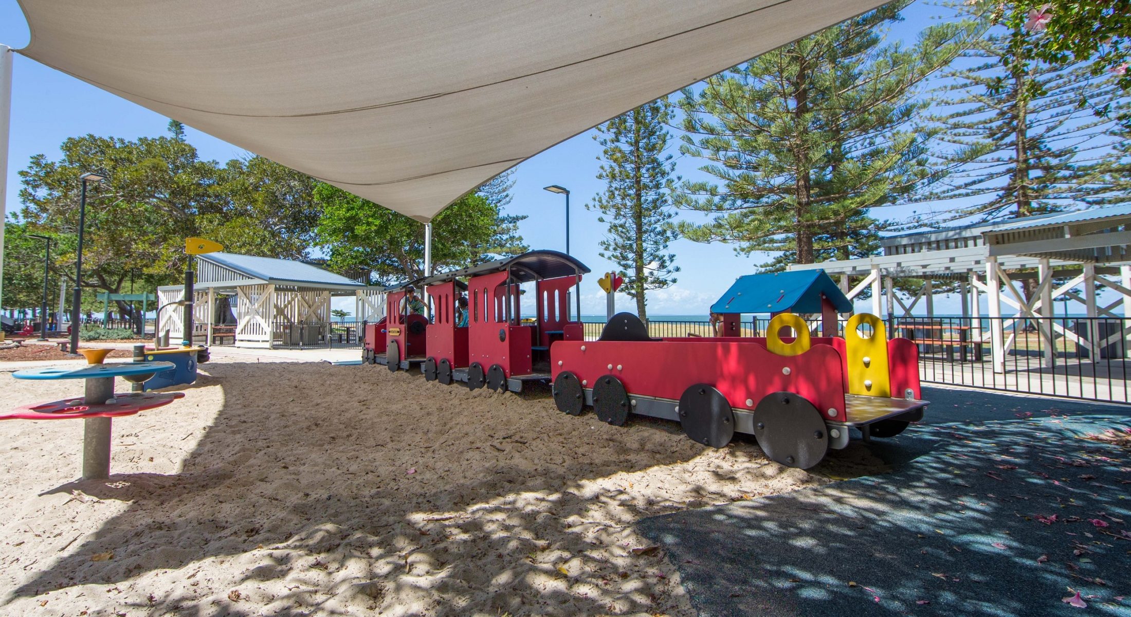 Scarborough Beach Playground Train Park Moreton Bay Region