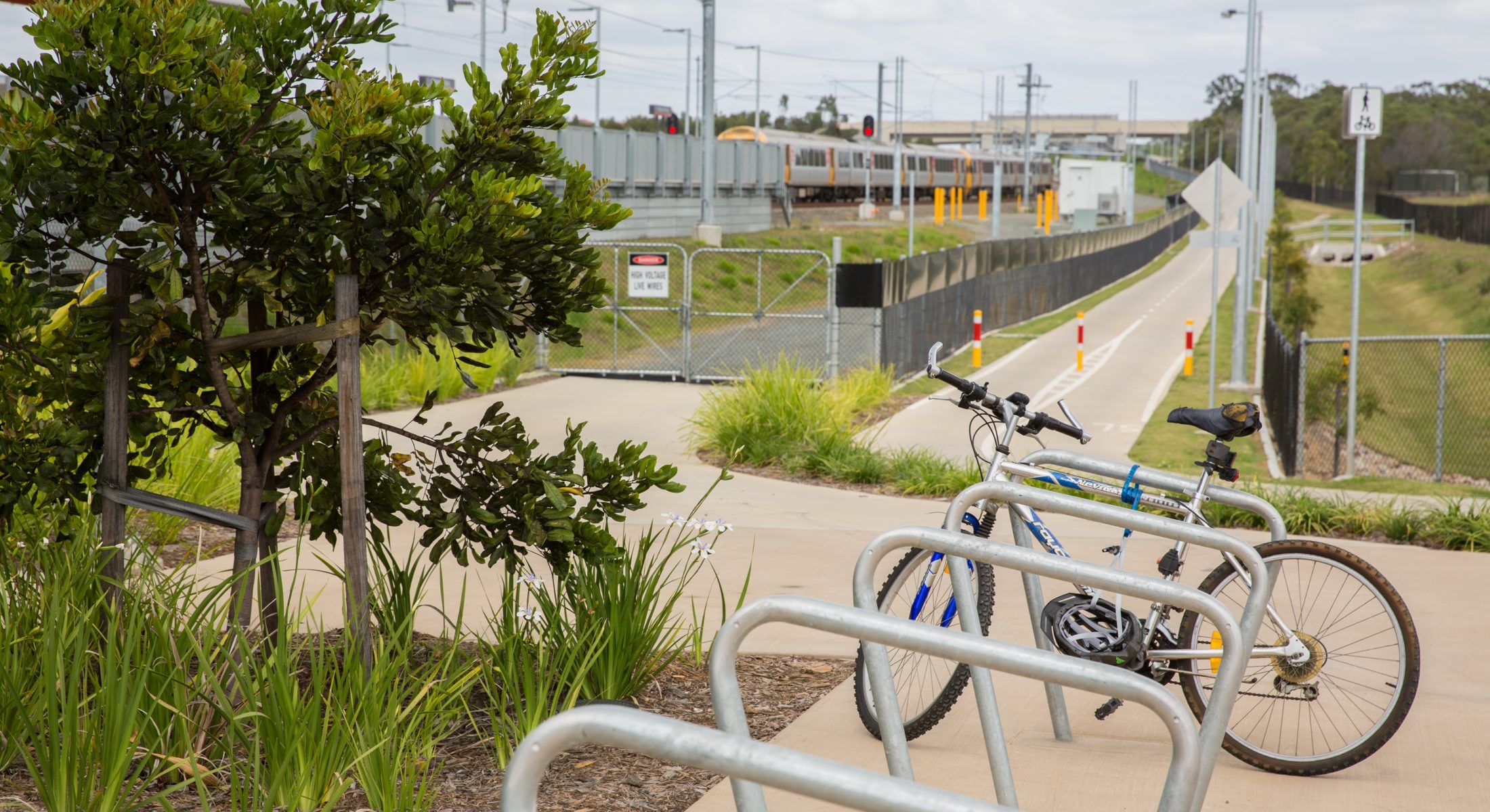 Redcliffe Peninsula Shared Pathway Train Line Bike Racks Moreton Bay Region