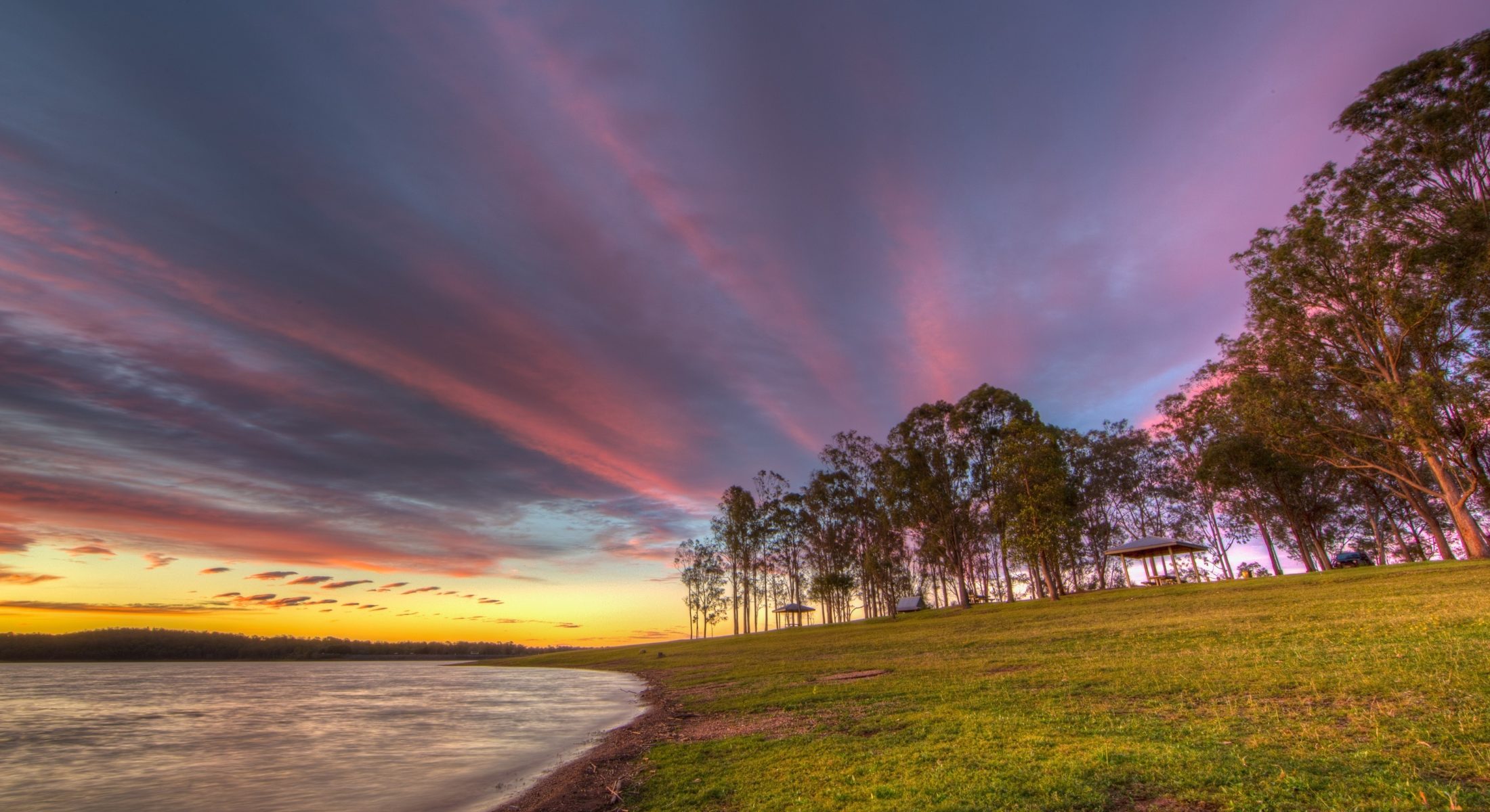 North Pine Dam Moreton Bay Region Beautiful Sunset