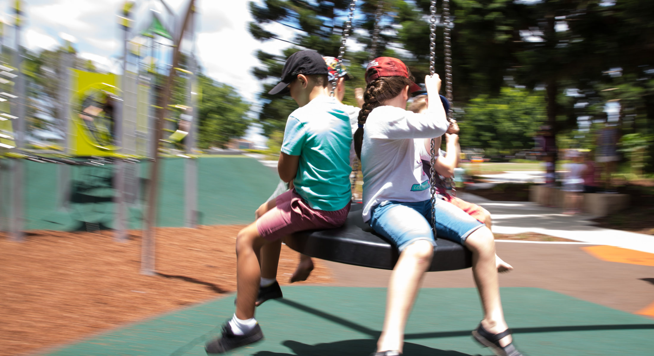 Kids Playing On Playground Pine Rivers Park Strathpine In Moreton Bay Region 21