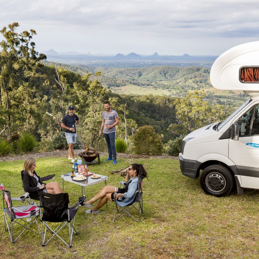 Apollo Camper Trailer Picnic Friends Lunch Camping Around Moreton Bay Region