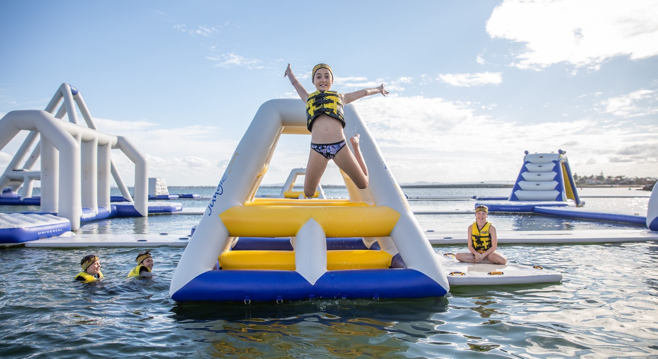 Aqua Splash Girl Jumping Redcliffe Moreton Bay Region Brisbane