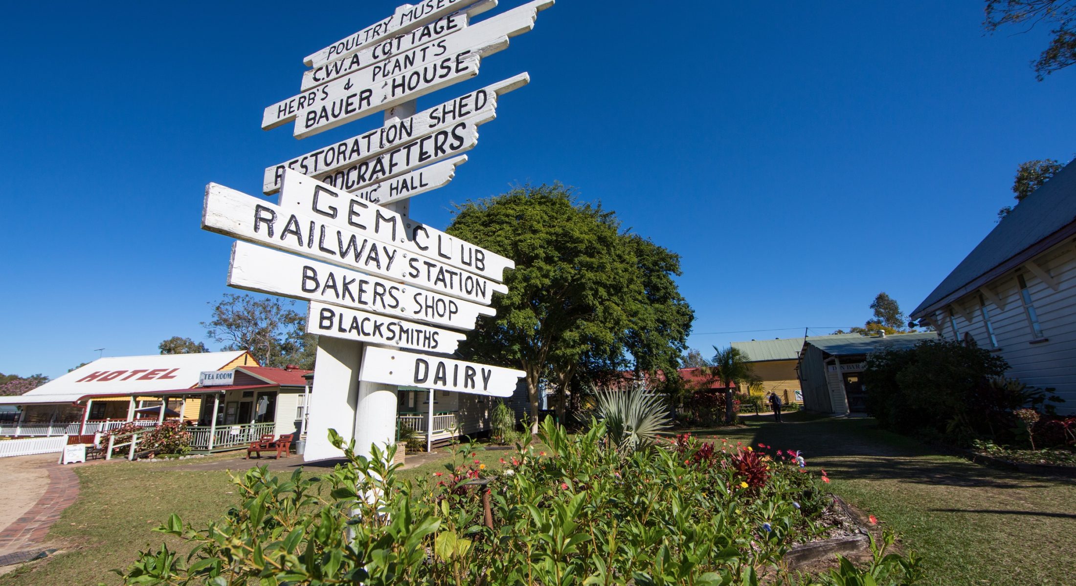Caboolture Historical Village Direction Signage Moreton Bay Region