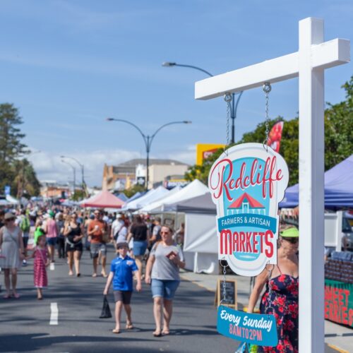 Redcliffe Markets Entry Sign Parade Moreton Bay Region