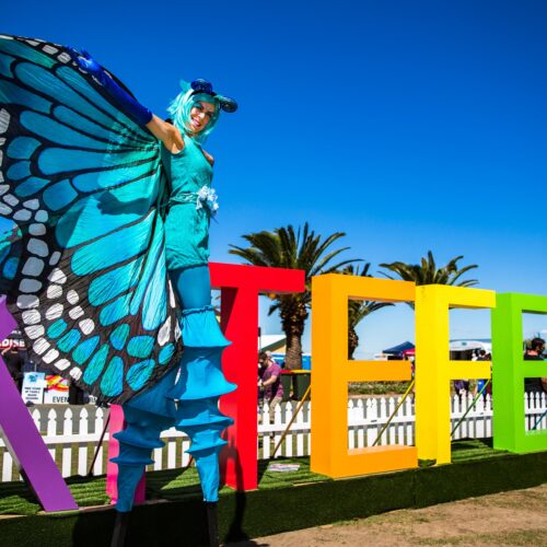 Redcliffe Kitefest Sign Selfie Performers Entertainment Free Event Moreton Bay Region